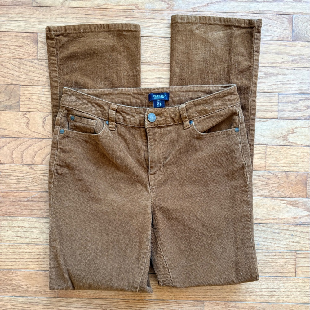 Jones and Co Cordoroy Brown Women's Jeans